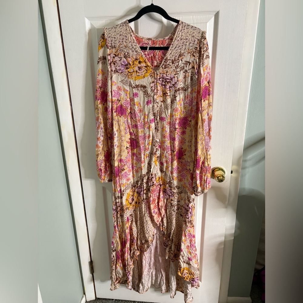 Free People Marais Printed Midi Dress Floral Size Small